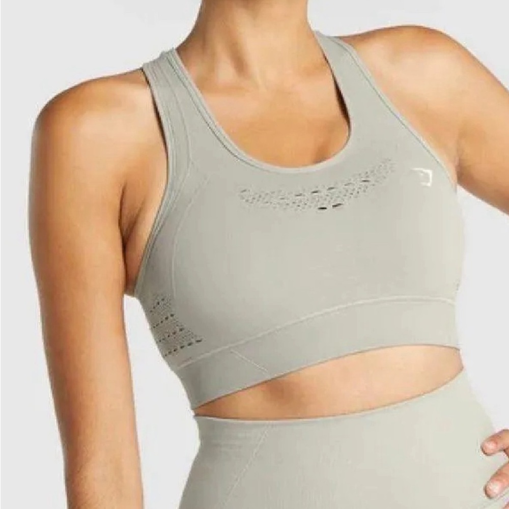 Gymshark Energy Seamless Sports Bra - Light Grey